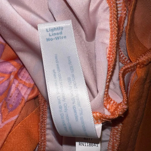 Swim by Cacique, 24, nectarine floral No closure, pull-on sewn in cups tankini￼ - Picture 8 of 11